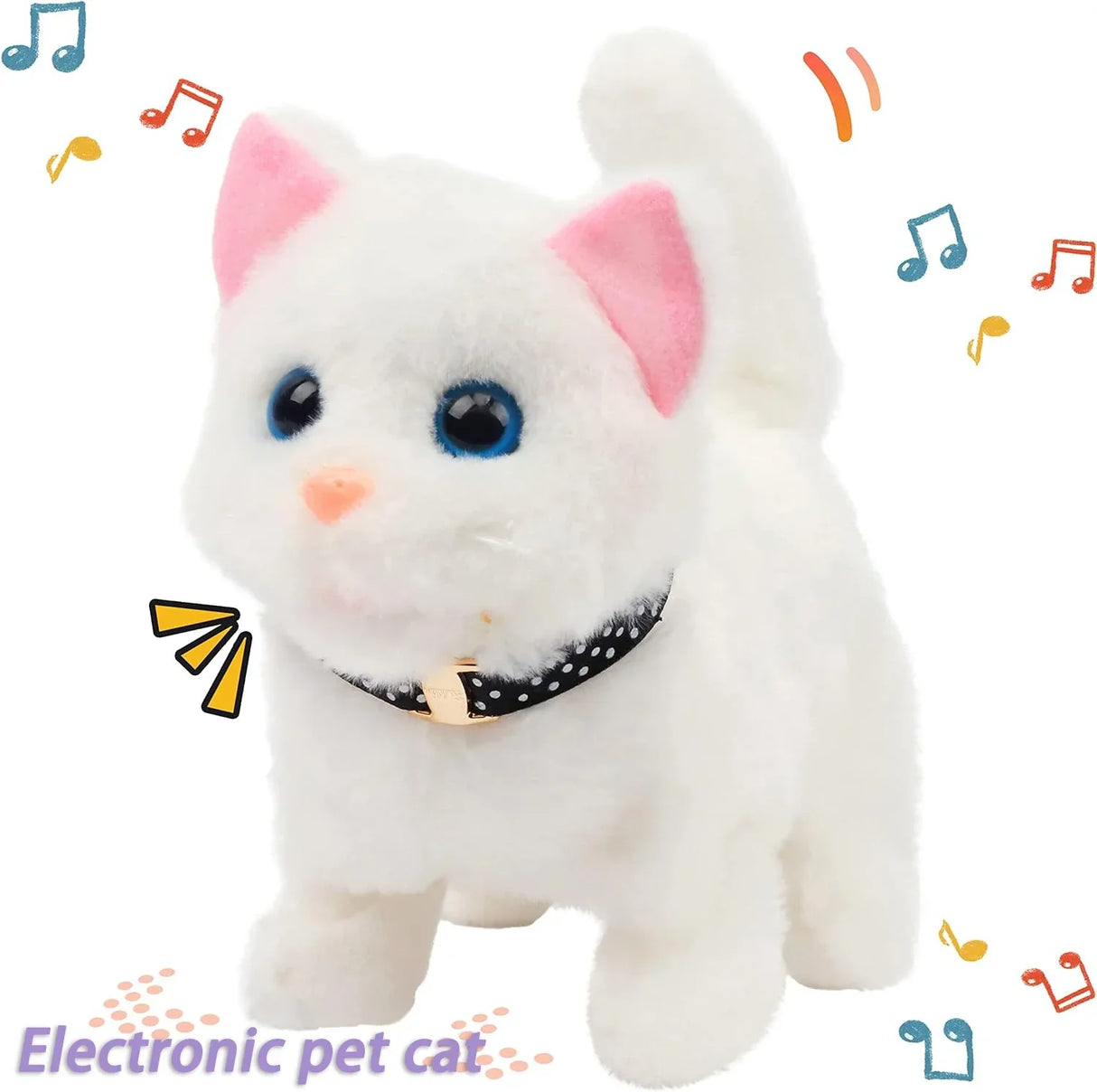 New Walking Kitty Plush Toy Electric Interactive Cat