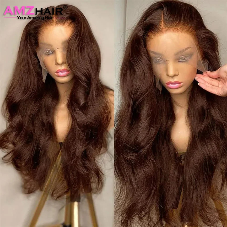 HD Transparent 30 Inch Chocolate Brown Colored Lace