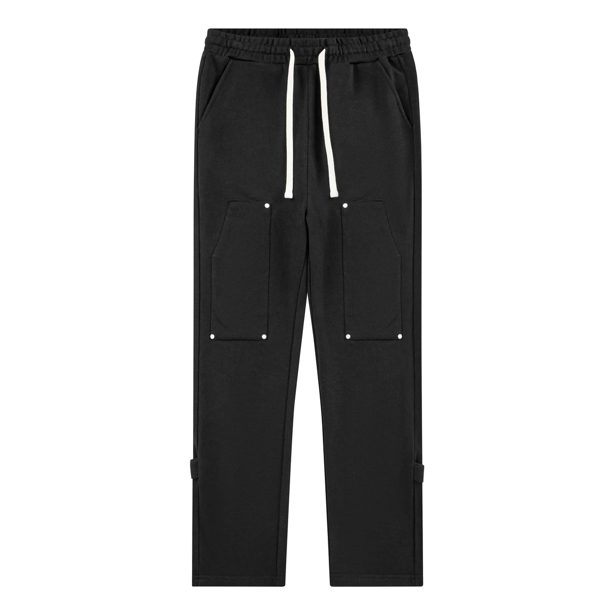Back Strap button-down Logging Sweatpants Straight Leg Loose