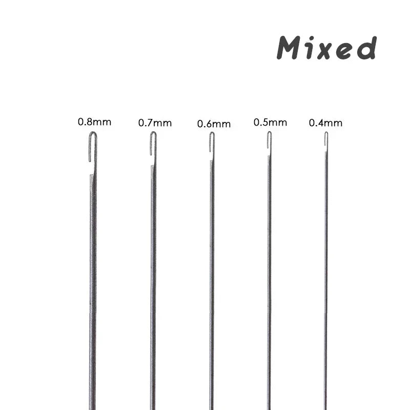 5pcslot super long stainless steel beading needles easy