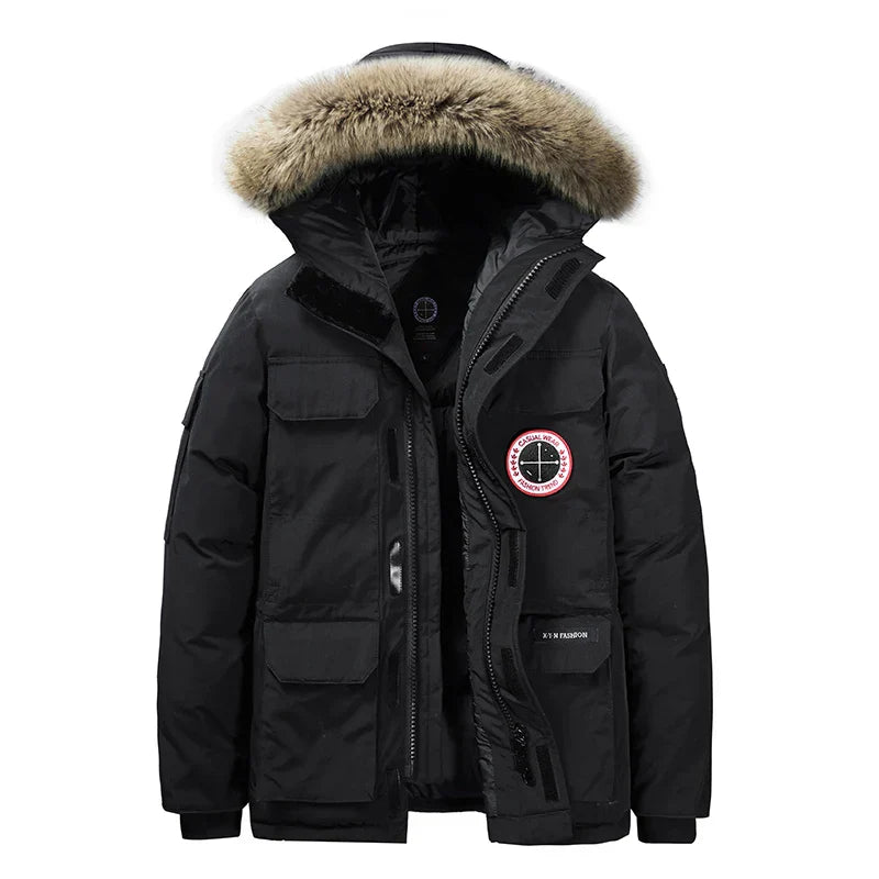 Plus Size 8xl 7xl Winter Men Fur Hooded