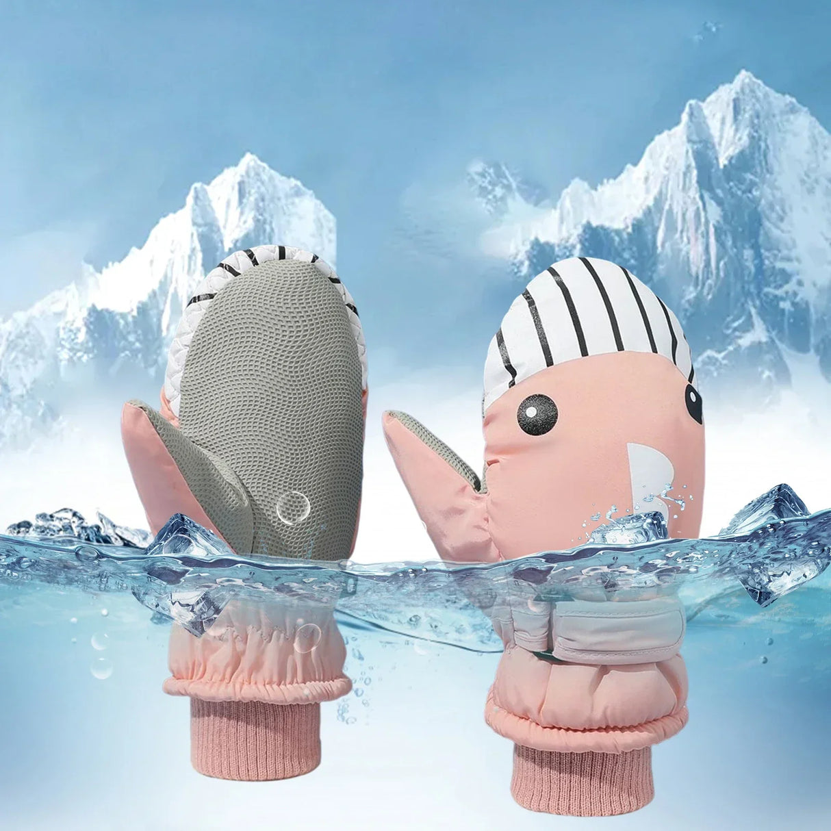 Kids Ski Gloves Cartoon Children Winter Outdoor Sport