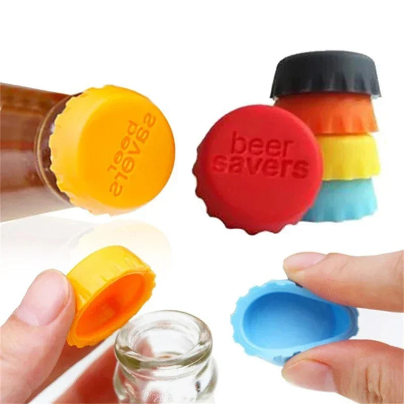 6pcs/12pcs Candy Colors Silicagel Beer Bottle Caps Bar