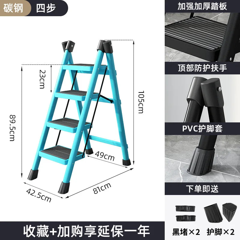 Indoor Climbing Kitchen Stool Multifunctional Ladder Chair Stable