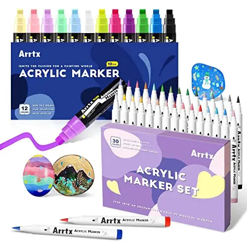 Arrtx Acrylic Paint Pens for Rock Painting, Water