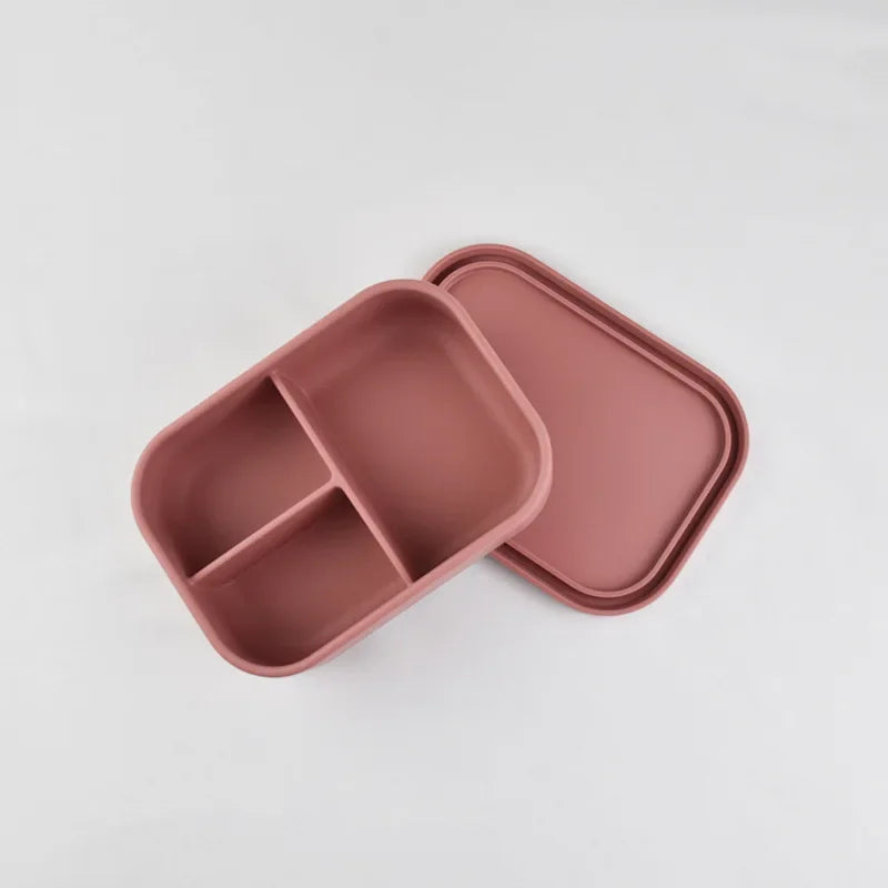 Silicone Food Container Portable Bento Lunch Box Microware