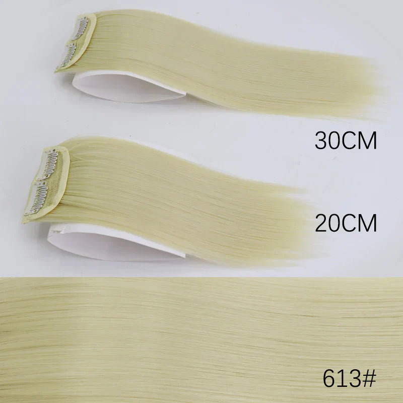 AZQUEEN Synthetic 20cm/30cm Invisible Straight Pads Clip In