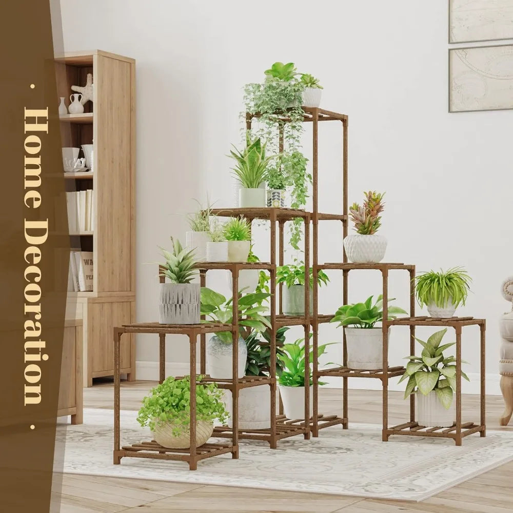 Flower Pots Stand, Indoor Corner Plant Shelf Outdoor