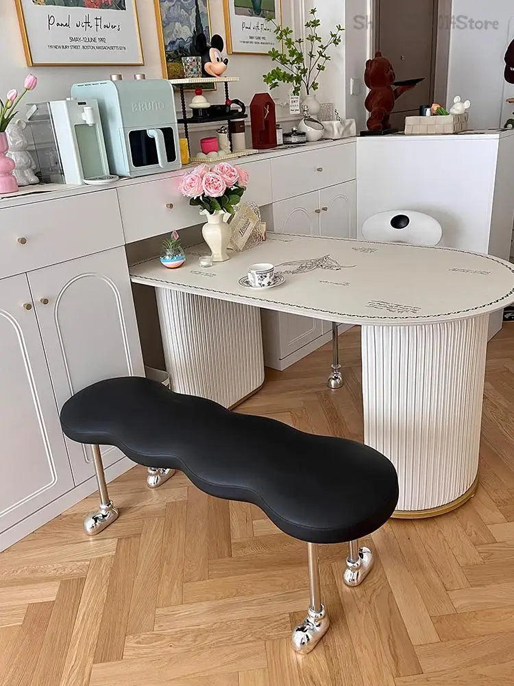 Internet Celebrity French Style Bench Cream Style Stainless
