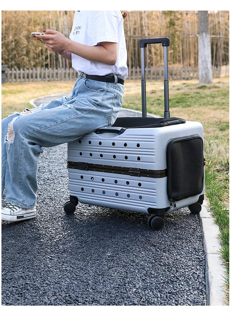 Pet Trolley Bag Case Carrier for Cats Expands