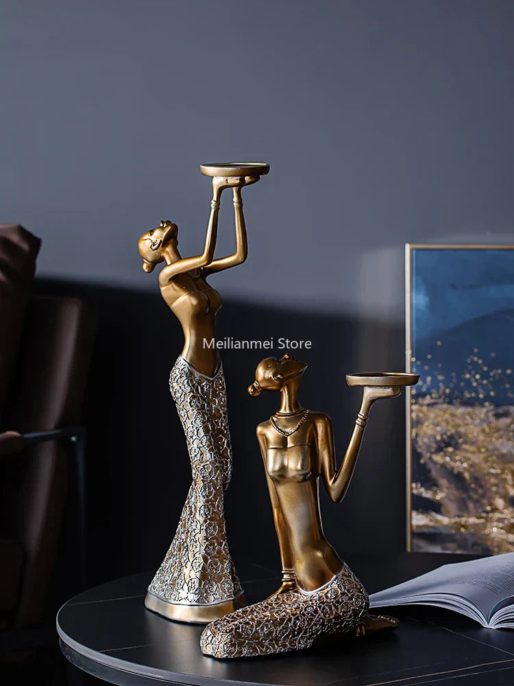 Nordic home decoration Gold candle holder Living Room