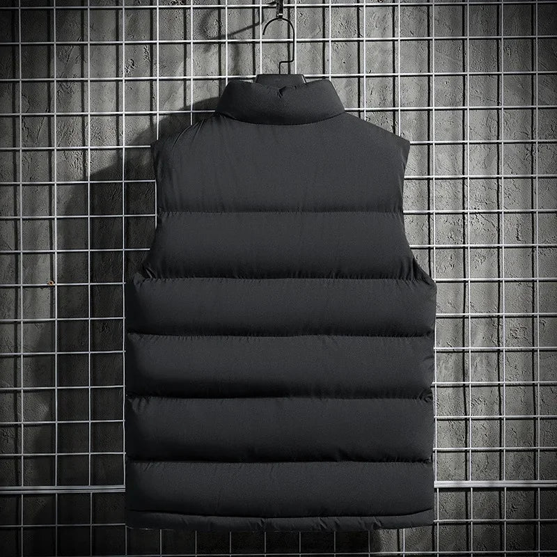 Mens Vest Jacket Warm Sleeveless Jackets Waterproof Zipper