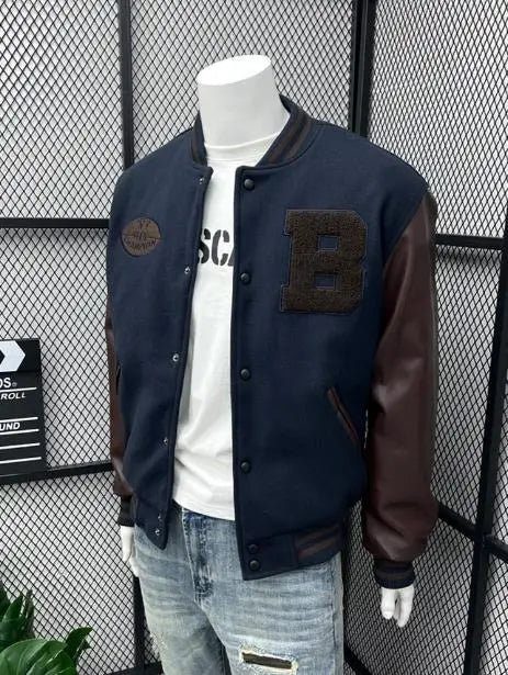 American High Street Thick Baseball Jacket for Men