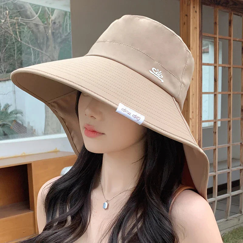Women Outdoor Fisherman Hat Wide Brim Bucket Hat