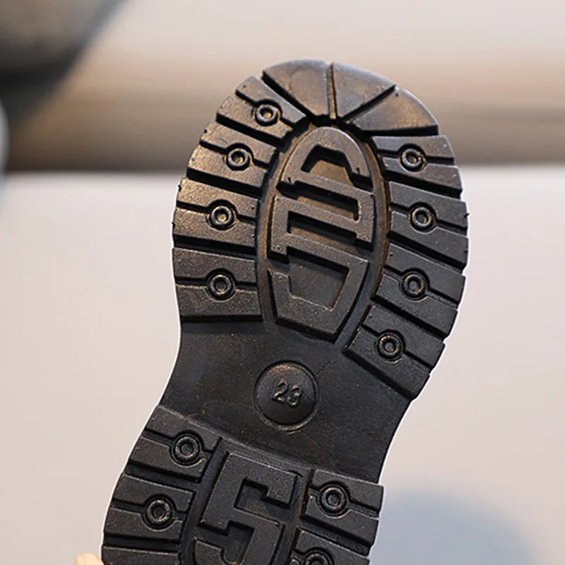 Autumn Winter Girls Children Boots Soft Rubber Bottom