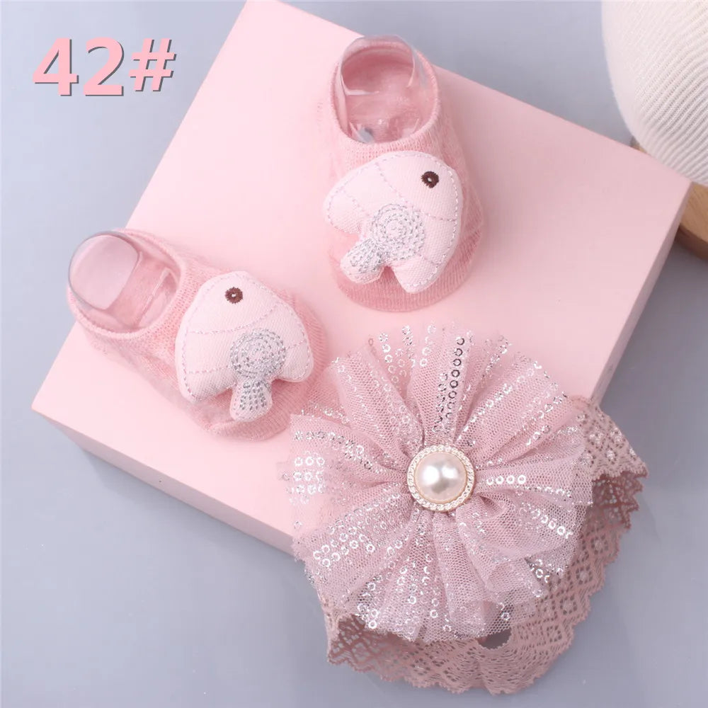 1 Set Cute Gift Bow Flowers Baby Girls