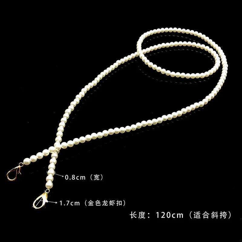 Pearl Strap for Bags Handbag Handles DIY Purse