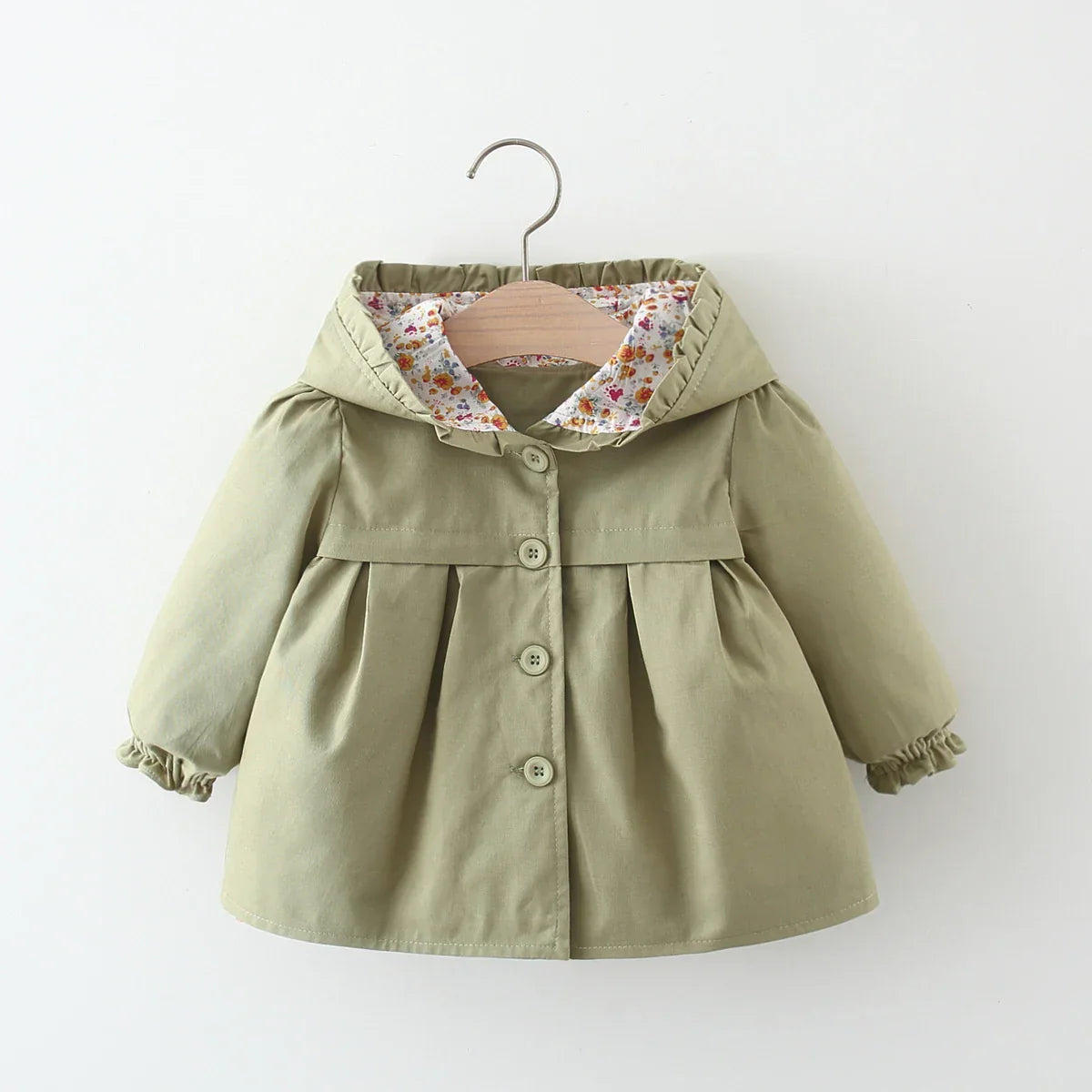 Spring and Autumn Girls Long sleeved Solid Color