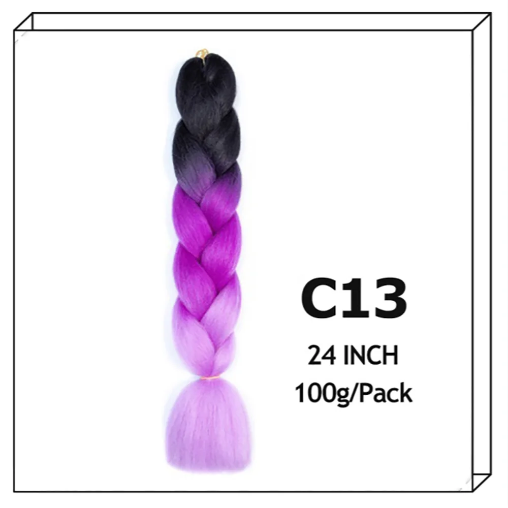 24Inch Synthetic Long Jumbo Ombre Braiding Hair For