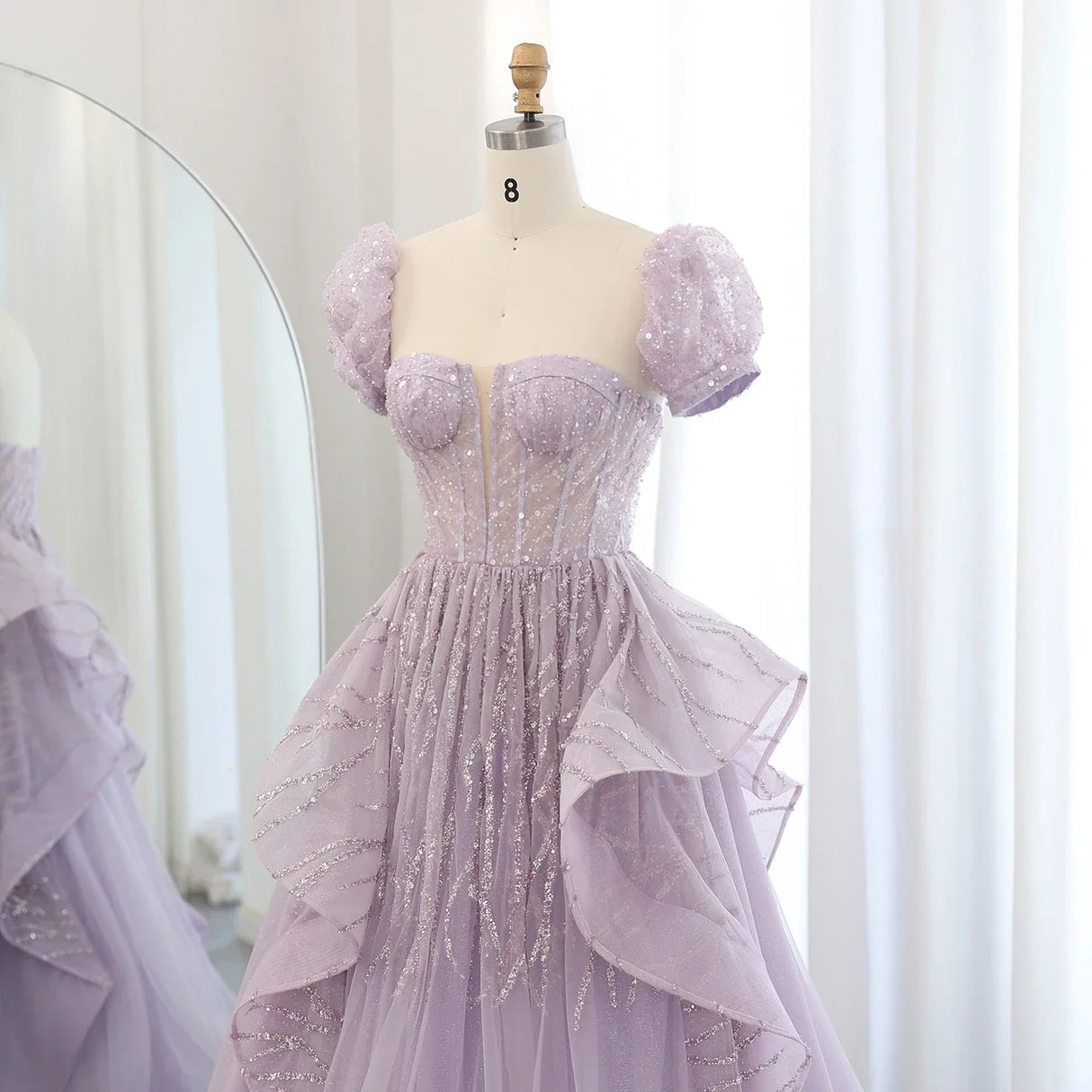Sharon Said Elegant Lilac Saudi Arabia Evening Dress