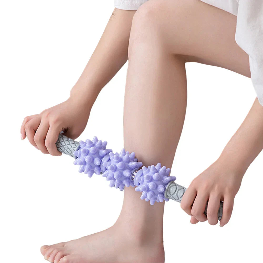 Yoga 3 Balls Massage Roller Stick Trigger Point