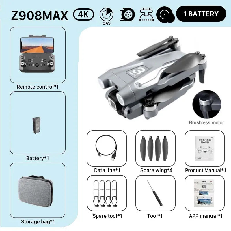 KBDFA MINI Z908Pro Max Drone 4K ESC Professional