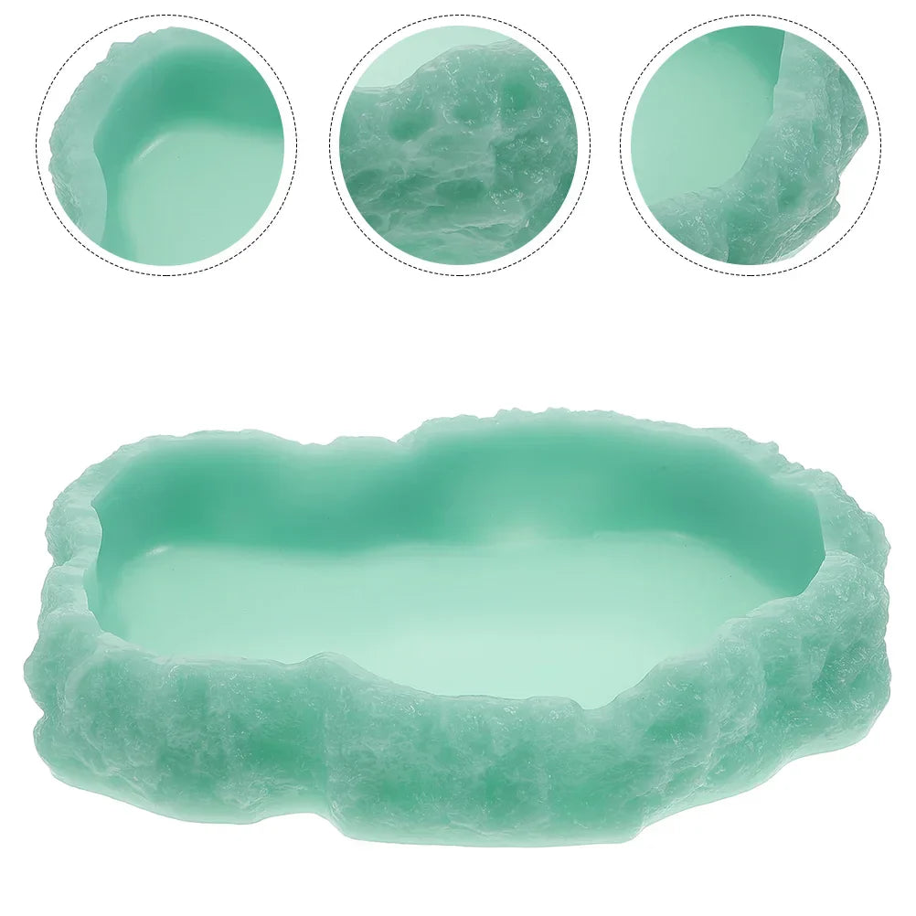 Reptile Feeding Bowl Resin Reptile Water Dish Food