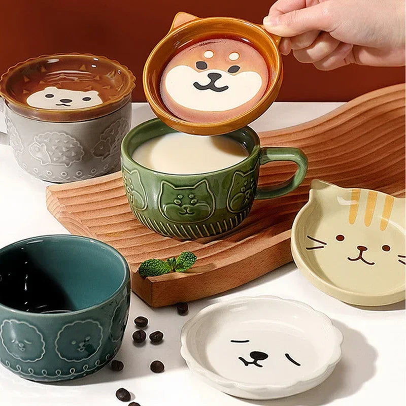 Creative Mug Cute Cartoon Animal Ceramic Mug with