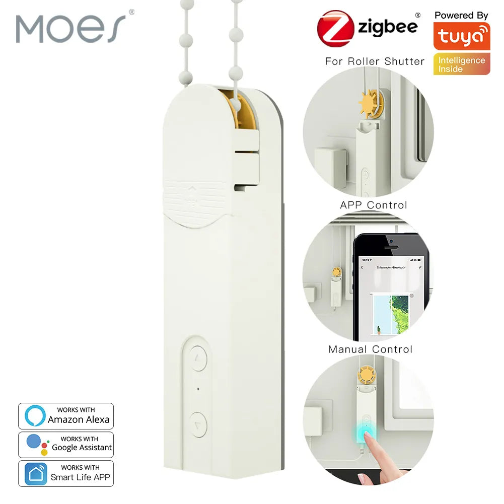 MOES New ZigBee Smart DIY Motorized Roller Blinds/Shades