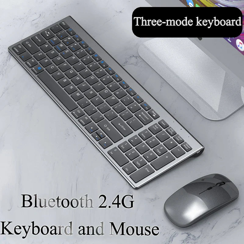 Wireless Bluetooth Keyboard Three-mode Silent Full-size Keyboard and