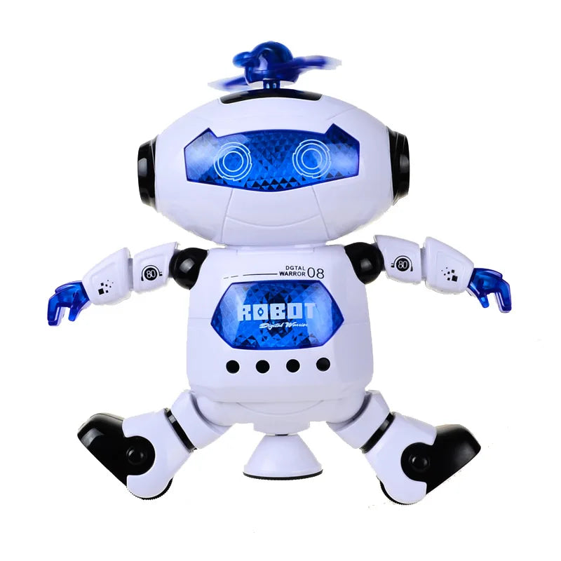 Kids Music Robot Toys Rotating Dance With LED