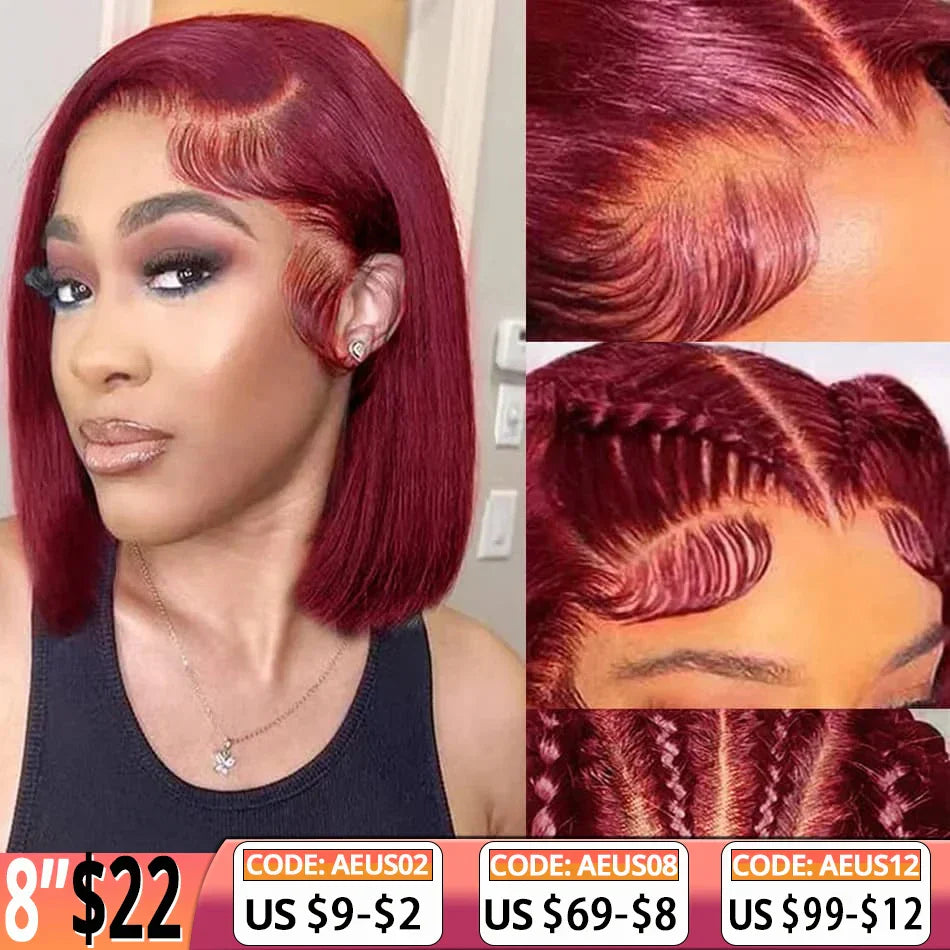 99J Bob Wigs Lace Front Human Hair Wigs