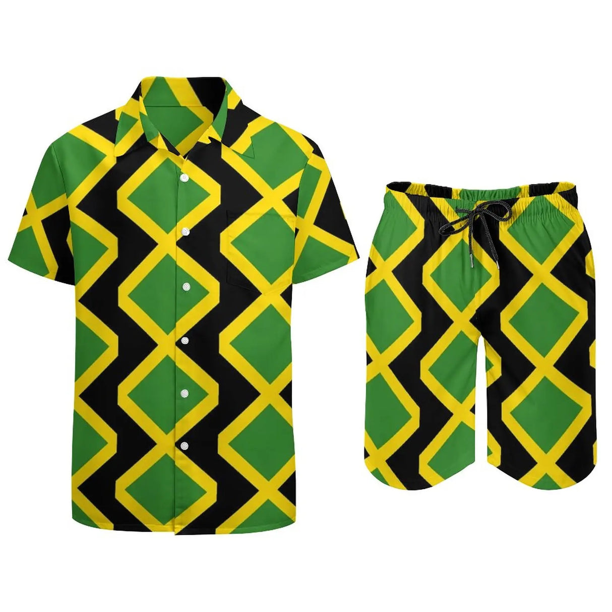 Jamaican Flag Men Sets Jamaica Cushion Aesthetic Casual