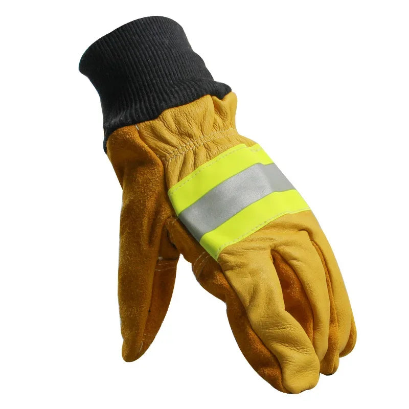 Cow Leather Fire Gloves Heat Resistant Radiant Work