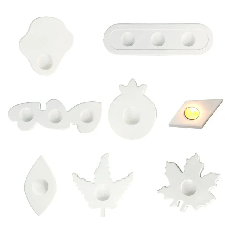 DIY Irregular Shaped Candlestick Silicone Mold 13 Holes