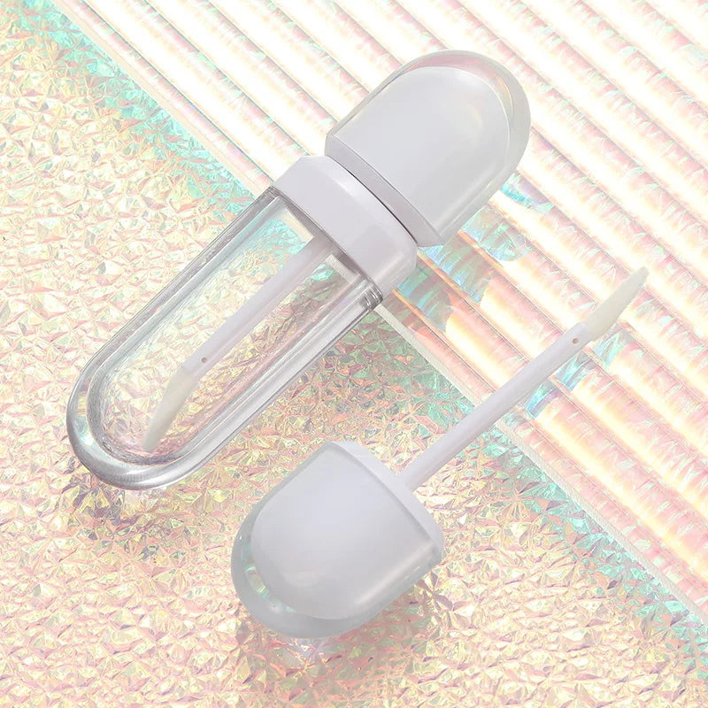 5ml pink flat lip gloss tube dispensing bottle