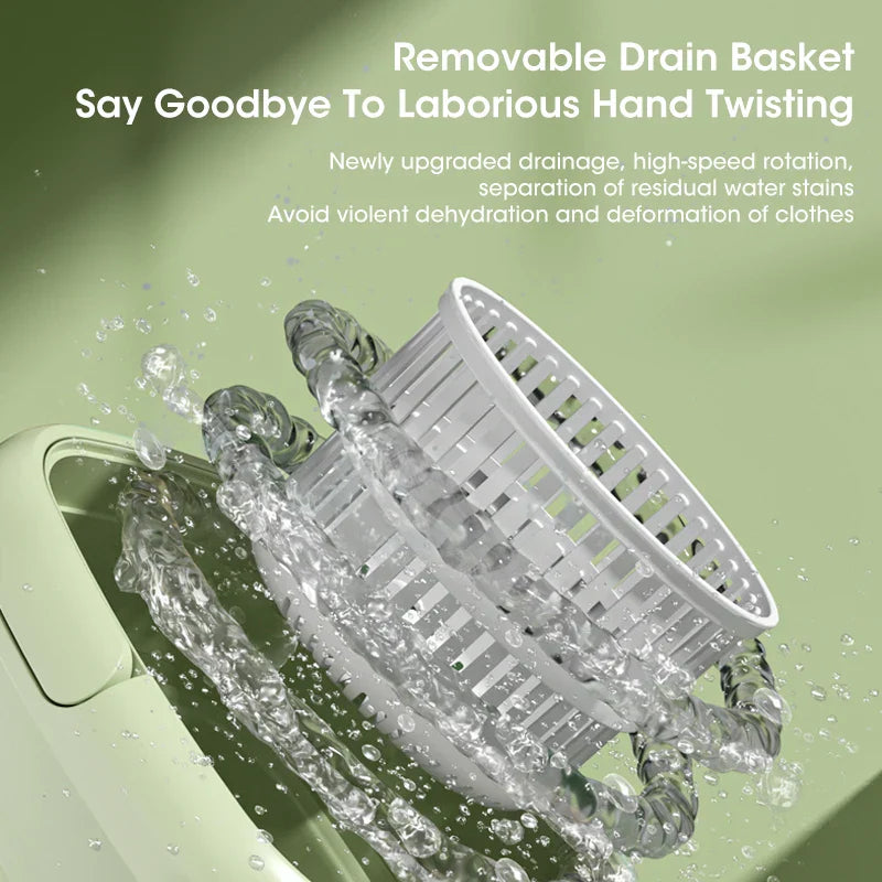 Portable Washing Machine Folding With Dryer Bucket Clothes