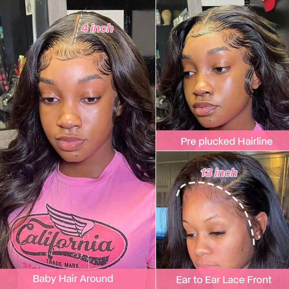 30inch 13x4 Body Wave Lace Front Wig Human