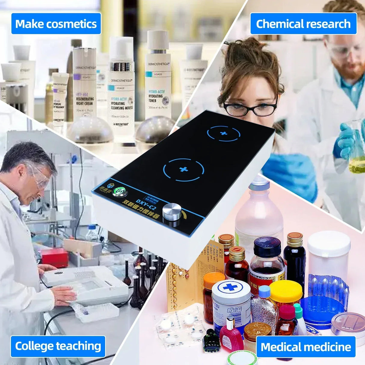 Digital Anti-dry-burning Magnetic Stirrer Mixer Laboratory 2000rpm Adjustable