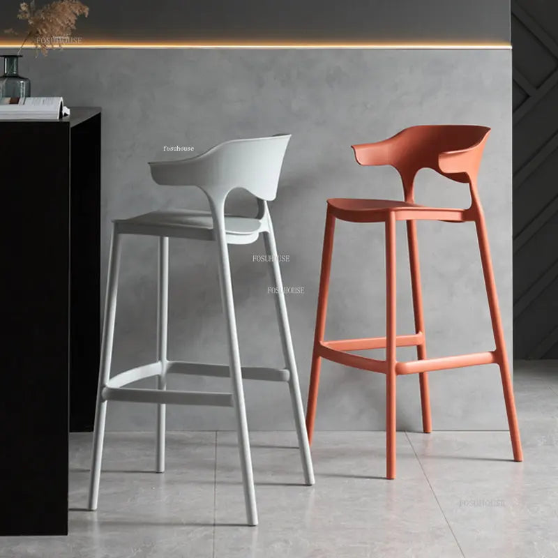 Nordic Plastic Living Room Leisure Bar Chairs Modern