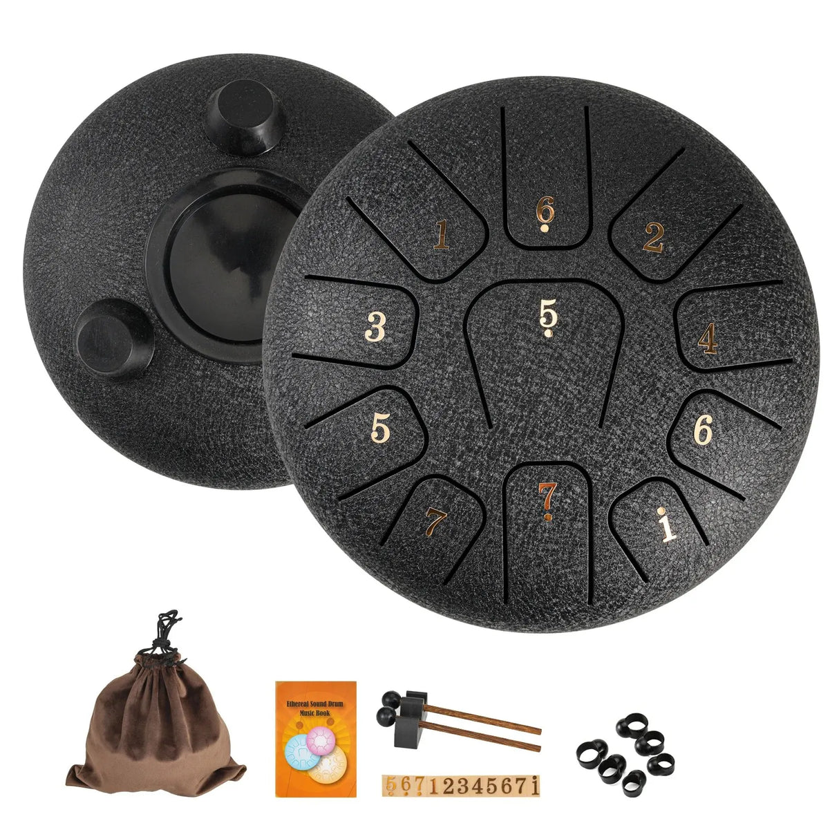 Miwayer Steel Tongue Drum 6 Inch 11 Notes