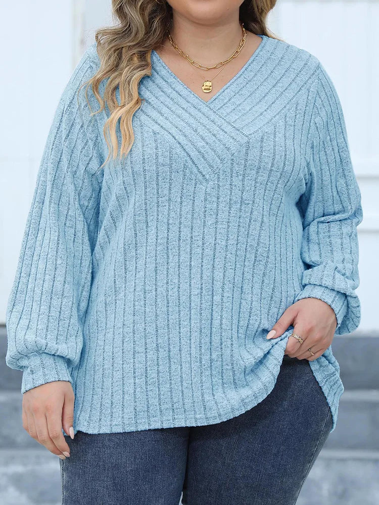 GIBSIE Plus Size Long Sleeve T Shirts for