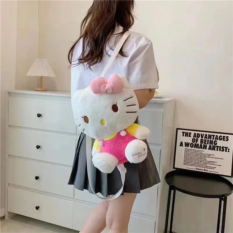 New Sanrio Hello Kitty Kawaii Plush Backpack Stuffed