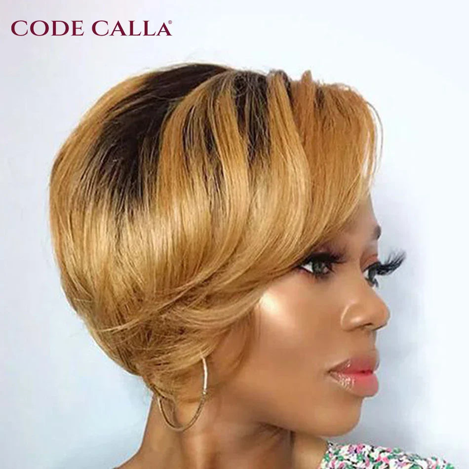 Pixie Cut Wig Transparent Lace Human Hair Wigs