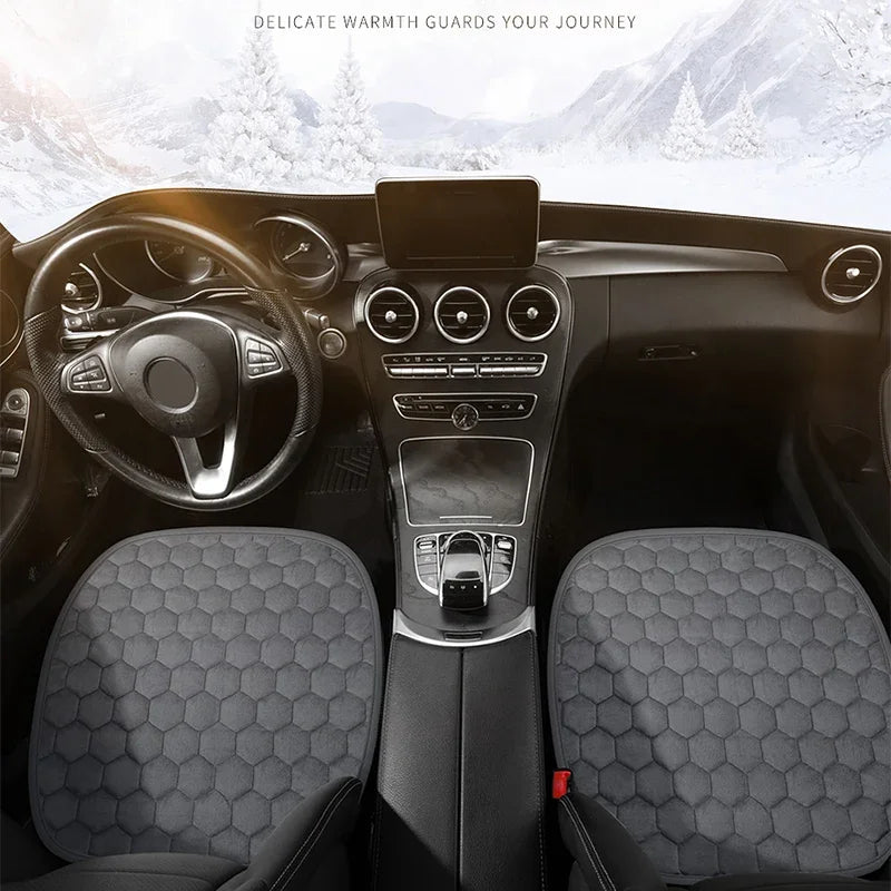 Winter short plush car single piece seat cushion