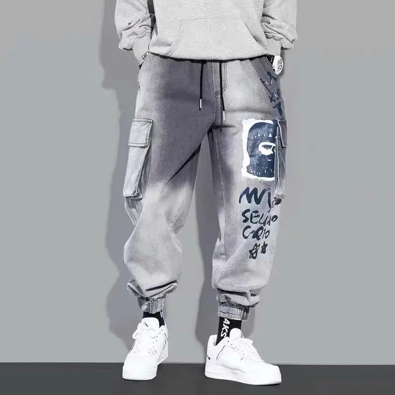 2023 Spring Autumn New Streetwear Baggy Jeans Men