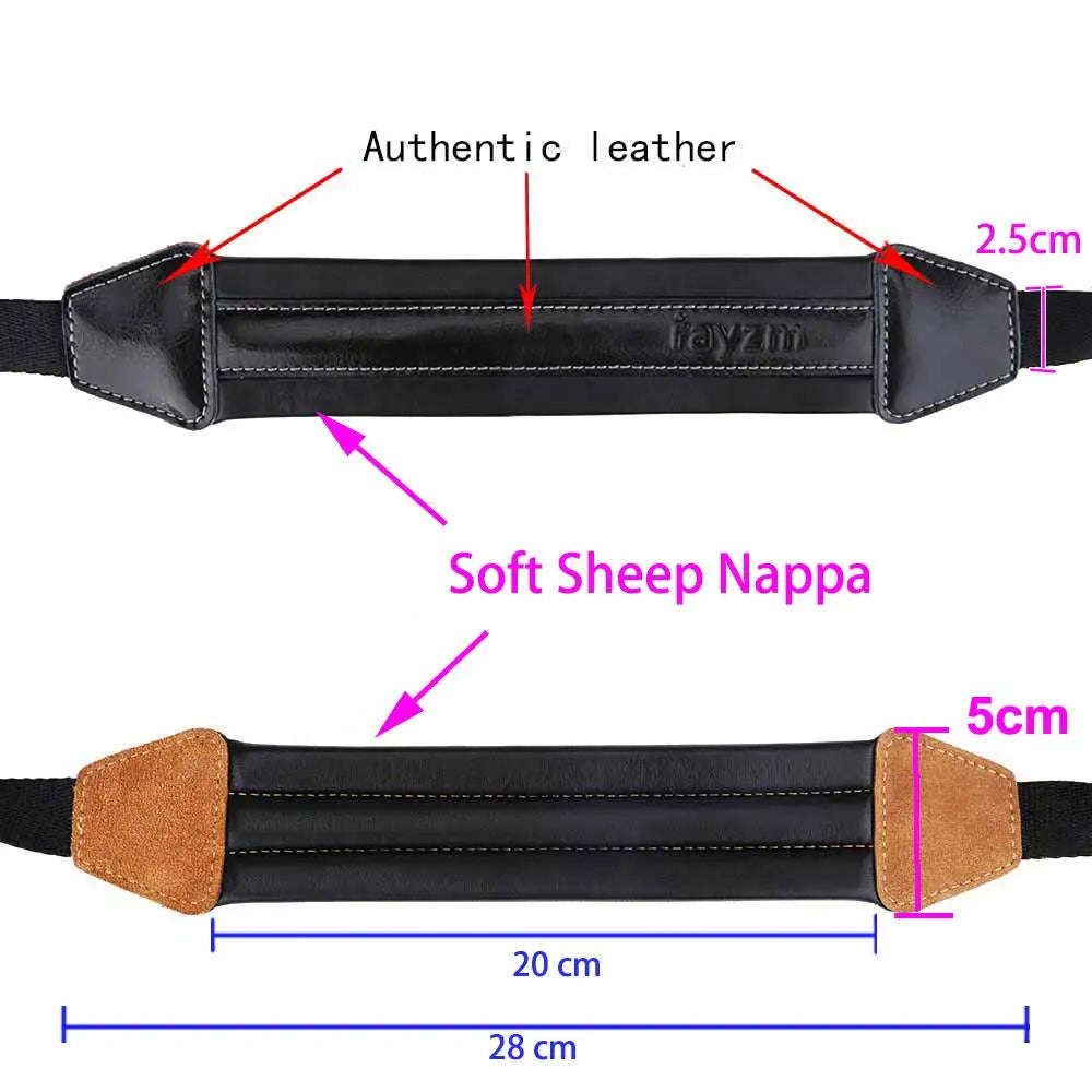 Miwayer Saxophone Strap Universal Double Shoulder Leather Strap