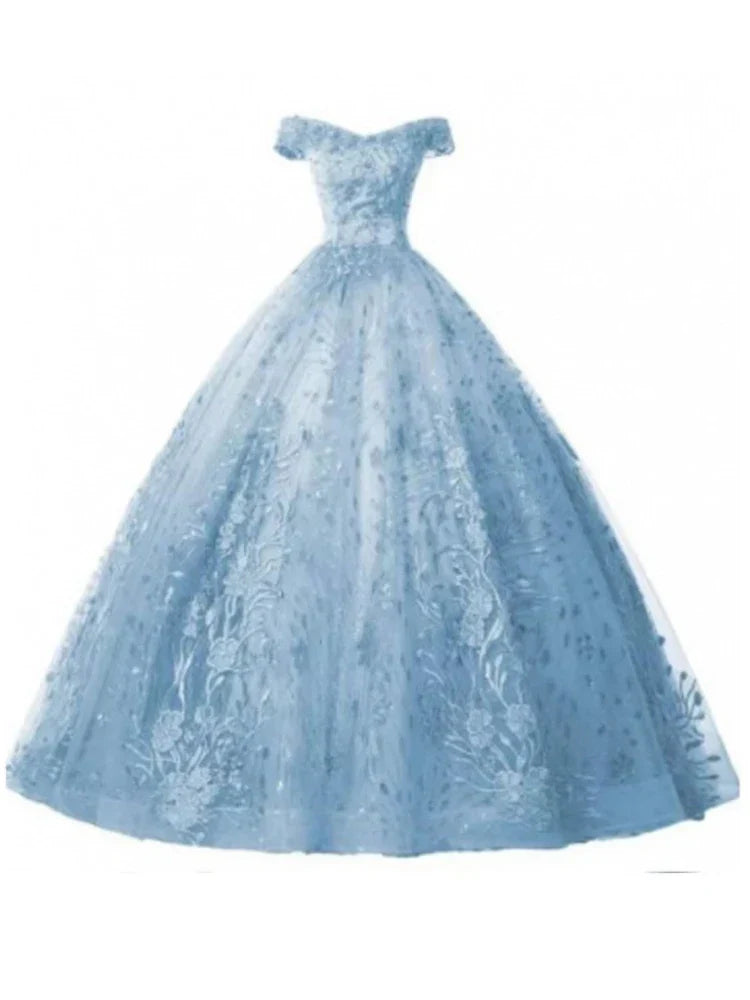 Light Blue prom cocktail dresses The Shoulder Evening