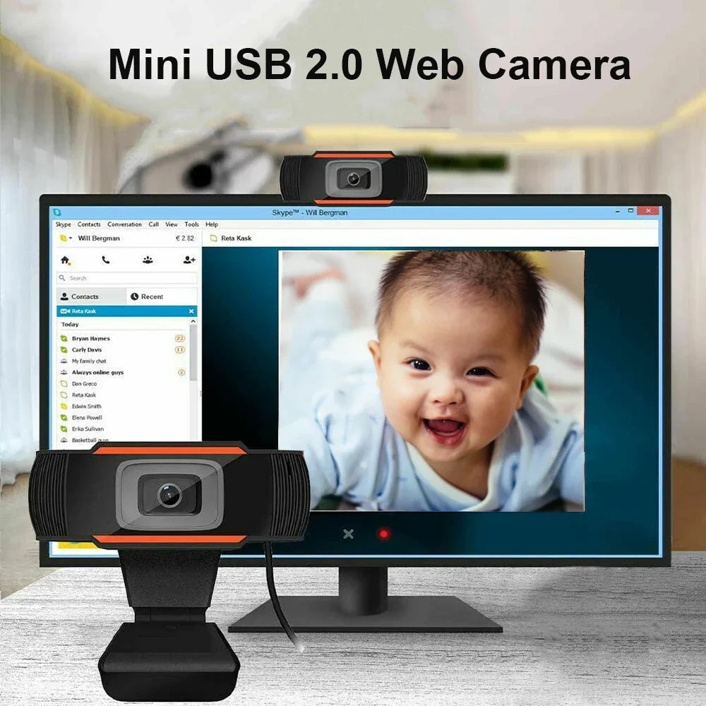 Webcam 1080P Full HD Mini USB 2.0 Web