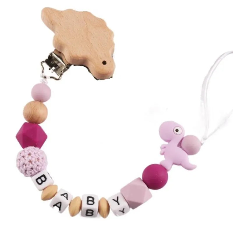 Personalized Name Handmade Silicone Baby Beech Dummy Pacifier